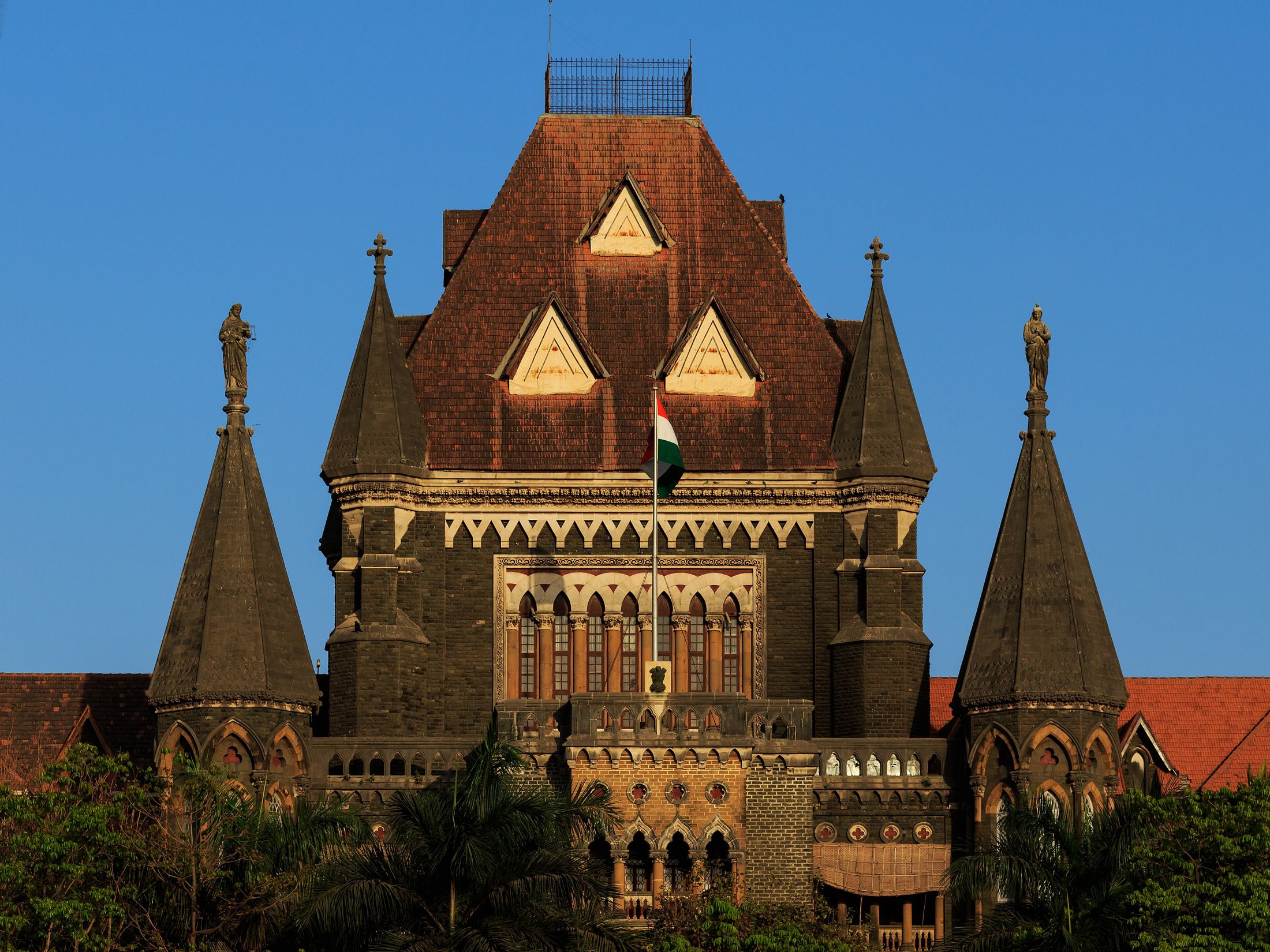 The Gothic Revival façade of the Bombay High Court, Mumbai
